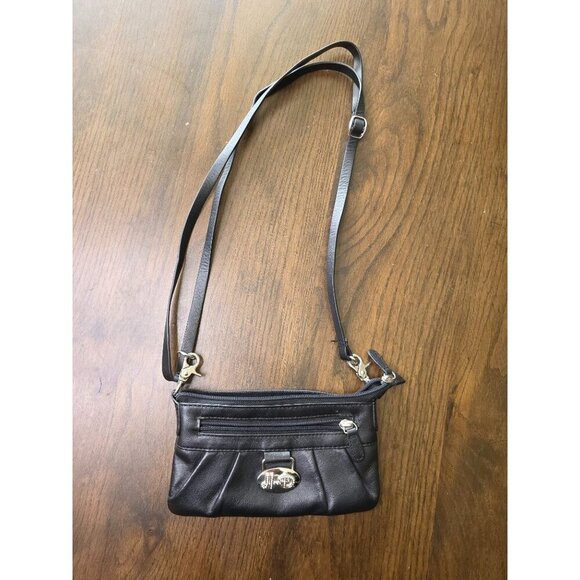 Harley-Davidson Leather Shoulder Bag Clutch Purse Rhinestone Embellished Logo - Picture 2 of 16